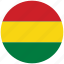bolivia, bolivia&#x27;s circled flag, bolivia&#x27;s flag, flag of bolivia 