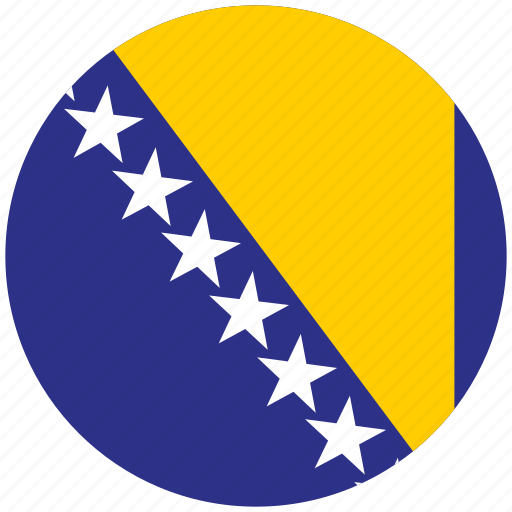 Bosnia, bosnia's circled flag, bosnia's flag, flag of bosnia icon - Download on Iconfinder