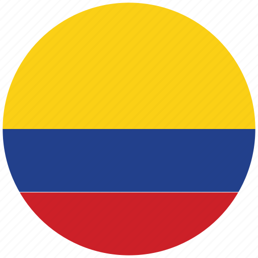 Columbia, columbia's circled flag, columbia's flag, flag of columbia icon - Download on Iconfinder
