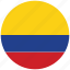 columbia, columbia&#x27;s circled flag, columbia&#x27;s flag, flag of columbia 