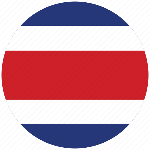 Costa rica, costa rica's circled flag, costa rica's flag, flag of costa rica icon - Download on Iconfinder