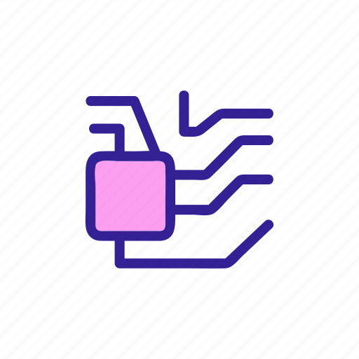 Chip, circuit, computer, concept, contour icon - Download on Iconfinder