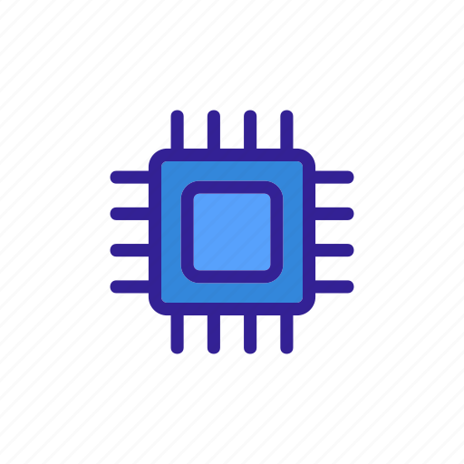 Chip, circuit, concept, contour, memory icon - Download on Iconfinder