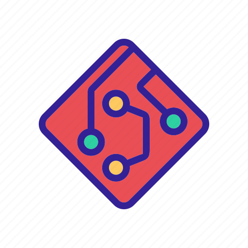 Card, chip, circuit, concept, contour icon - Download on Iconfinder