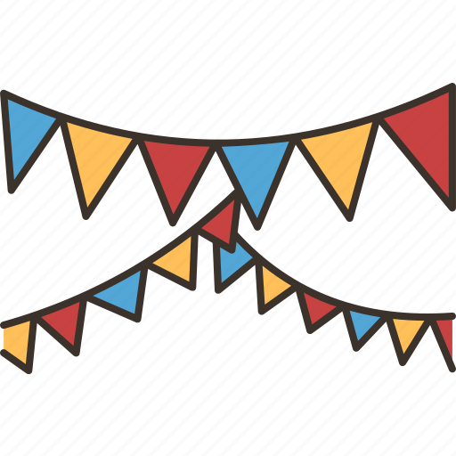 Bunting, flags, decoration, festive, happiness icon - Download on Iconfinder