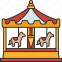 carousel, horse, ride, amusement, fair