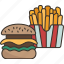 food, burger, fries, snack, restaurant 