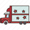 transport, truck, circus, vehicle, tour