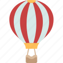 balloon, fly, basket, travel, adventure