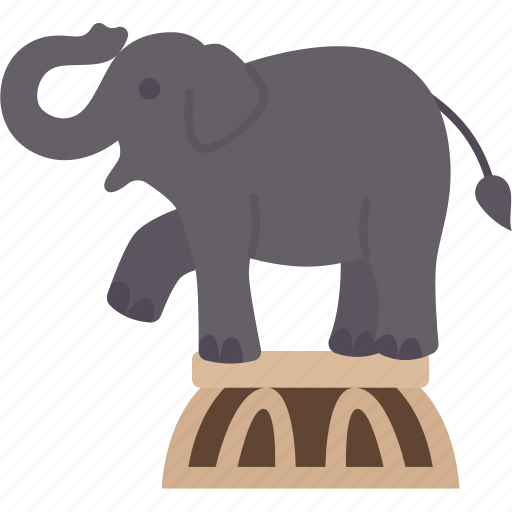 Elephant, circus, animal, show, funny icon - Download on Iconfinder