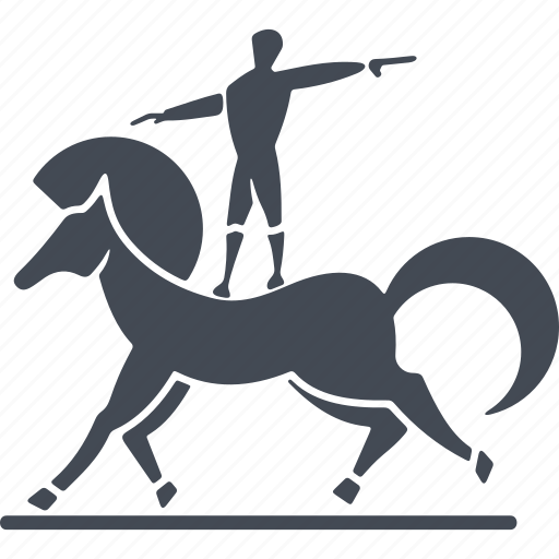 Circus, horse, trained horse, trainer, trick icon - Download on Iconfinder