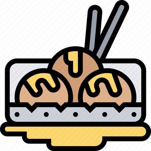 Takoyaki, balls, japanese, snack, tasty icon - Download on Iconfinder