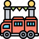 transport, truck, circus, tour, mobile