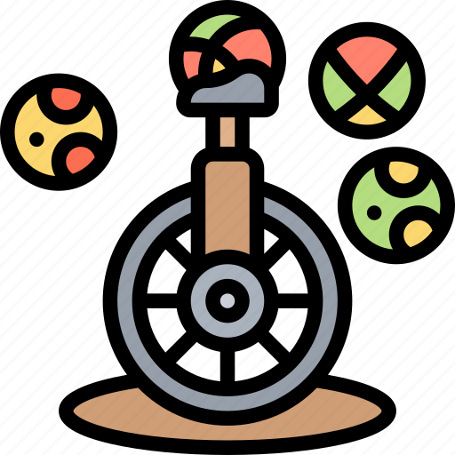 Unicycle, circus, balls, tossing, juggling icon - Download on Iconfinder