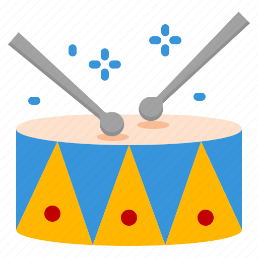 Drum, circus, musical, instrument, carnival, party, sound icon - Download on Iconfinder