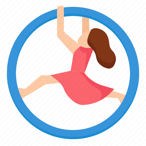 Hoop, aerial, ring, gymnast, performance, festival, carnival icon - Download on Iconfinder