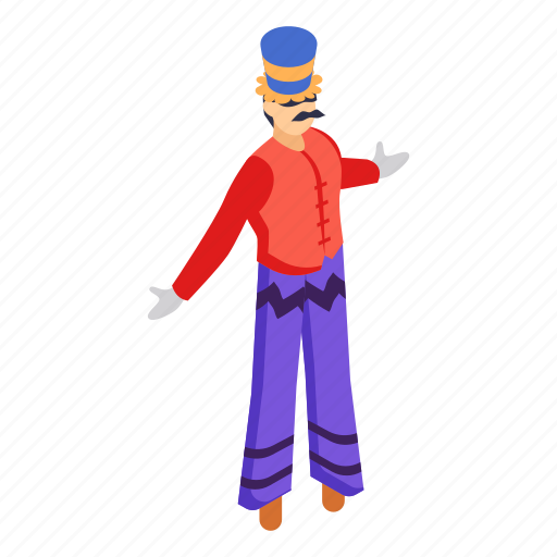 Stilts, joker, circus, carnival, clown, festival, jester icon - Download on Iconfinder