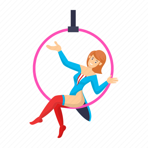 Gymnastic, woman, athlete, ring, beautiful girl, plastic, aerial icon - Download on Iconfinder
