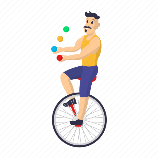 Juggling, ball juggling, circus, entertainer, performer, juggler, unicycle icon - Download on Iconfinder