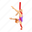 gymnastic, athlete, female, circus, stretched, trapese 