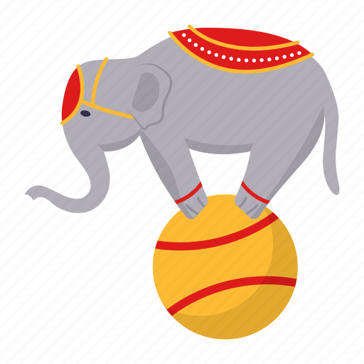 Circus animal, jumbo, elephant, ball, circus entertainer icon - Download on Iconfinder