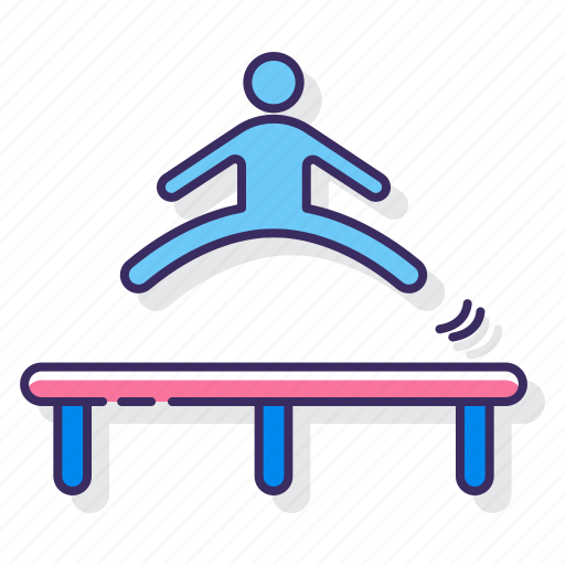 Trampoline, acrobatics, amusement, performance, gymnast icon - Download on Iconfinder