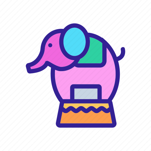 Circus, contour, elephant icon - Download on Iconfinder