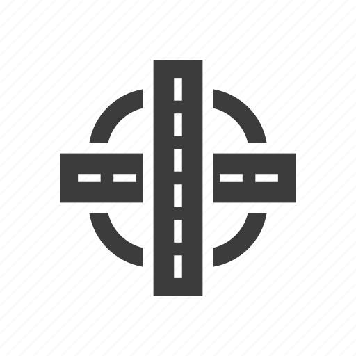 Interchange, intersection, junction, road icon - Download on Iconfinder