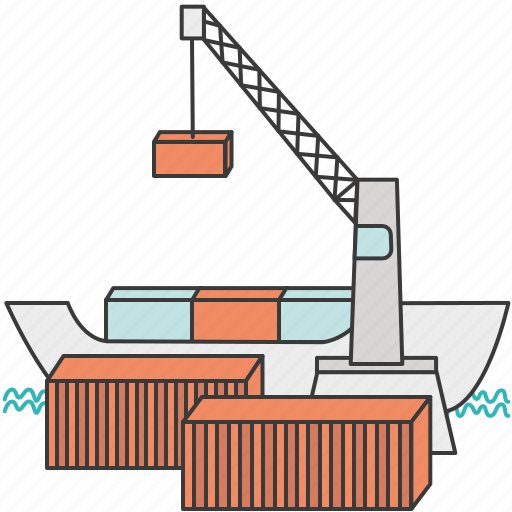 Container, harbor, port, ship, tanker, waterfront, shipping icon - Download on Iconfinder