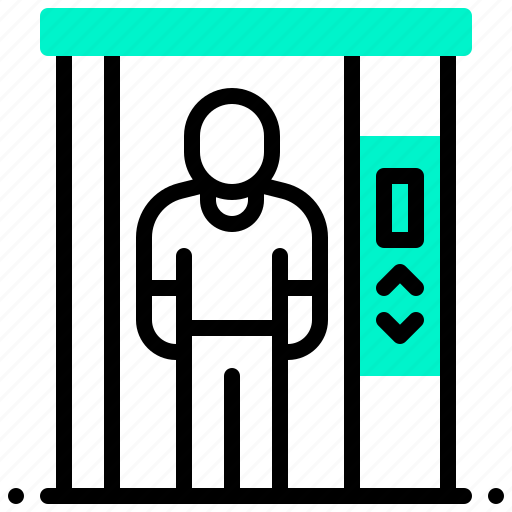 Lift, man, people, transport icon - Download on Iconfinder
