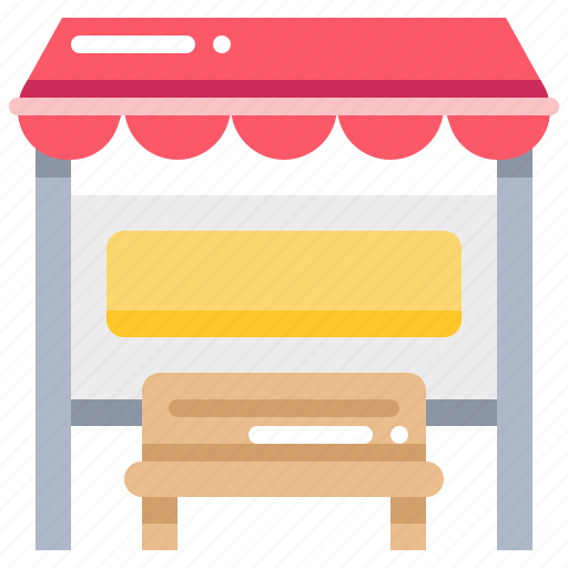 Advertising, board, bus, chair, stop icon - Download on Iconfinder