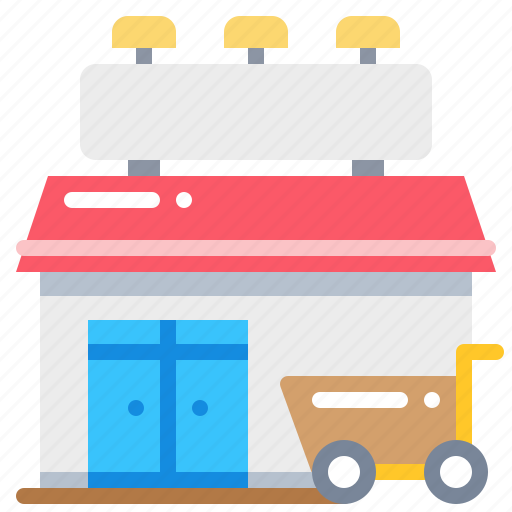 Building, cart, market, shop, supermarket icon - Download on Iconfinder