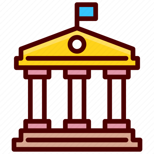 Bank, building, courthouse, institute, school building icon - Download on Iconfinder