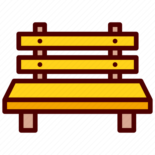 Park bench, rest, seat, wooden bench, wooden chair icon - Download on Iconfinder
