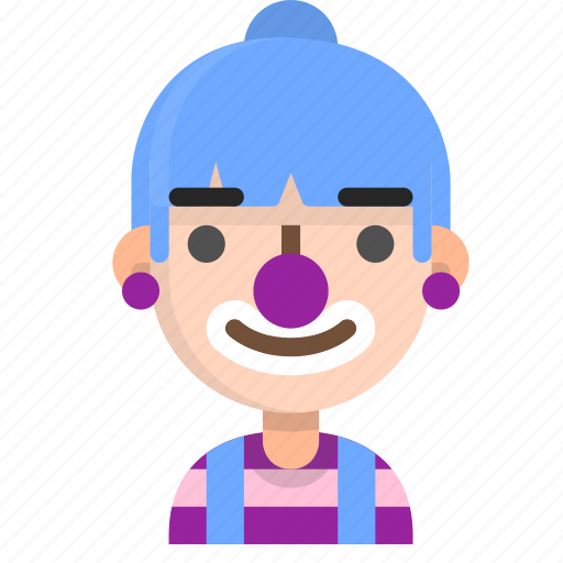Emoji, face, woman, avatar, clown, emoticon, people icon - Download on Iconfinder