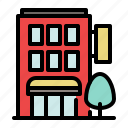 building, business, hotel, motel, small, city