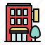building, business, hotel, motel, small, city 