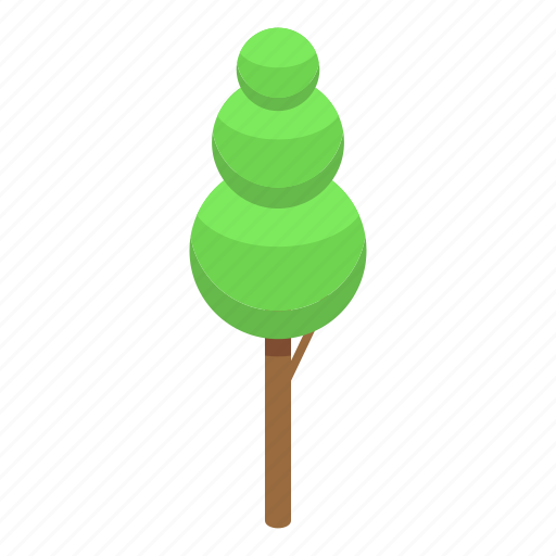 Alley, tree, isometric icon - Download on Iconfinder