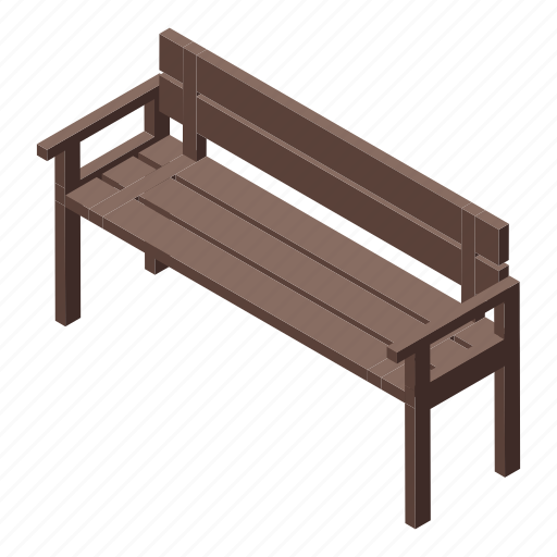 City, bench, isometric icon - Download on Iconfinder