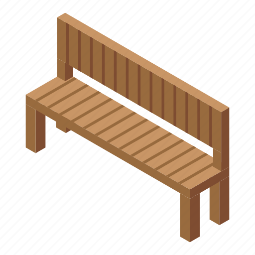 Park, bench, isometric icon - Download on Iconfinder