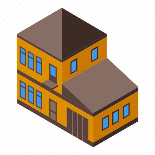 City, cottage, isometric icon - Download on Iconfinder