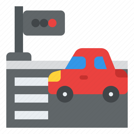 Crosswalk, road, car icon - Download on Iconfinder