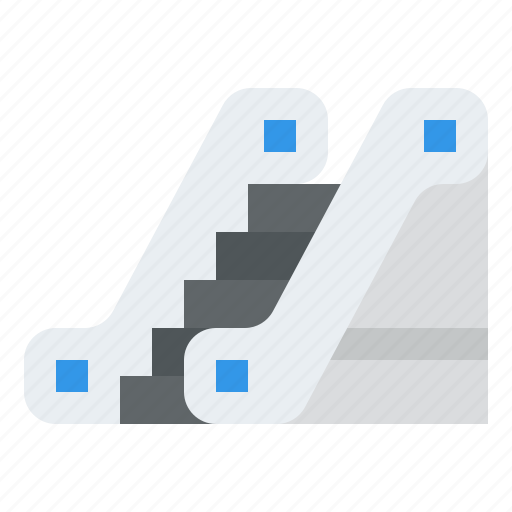 Escalator, moving, staircase, transportation icon - Download on Iconfinder