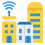 wifi, city, building 