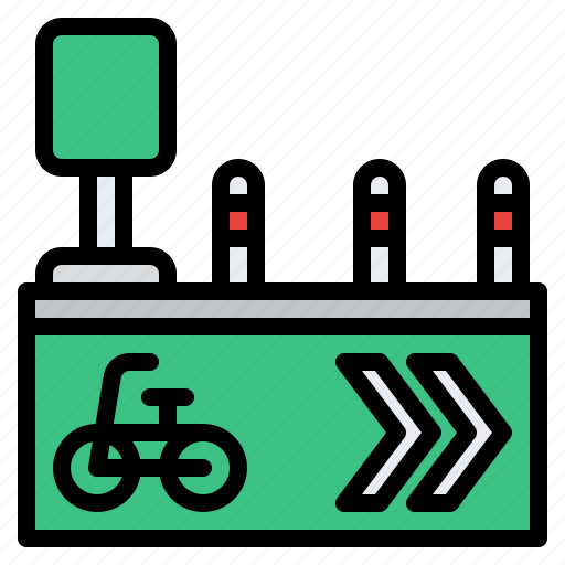 Bike, lane, cycling, road icon - Download on Iconfinder