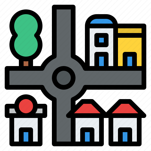 City, map, road, roundabout icon - Download on Iconfinder