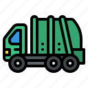 garbage, truck, vehicle, lorry