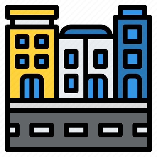 Street, building, road icon - Download on Iconfinder