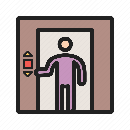 Building, door, elevator, floor, lift, peoples, up icon - Download on Iconfinder
