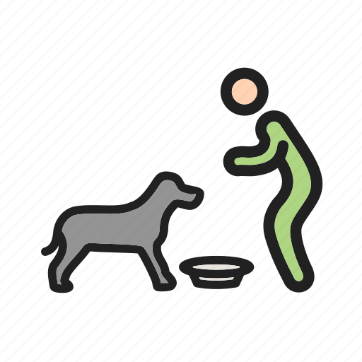 Bird, care, dog, eating, feeding, person, pet icon - Download on Iconfinder